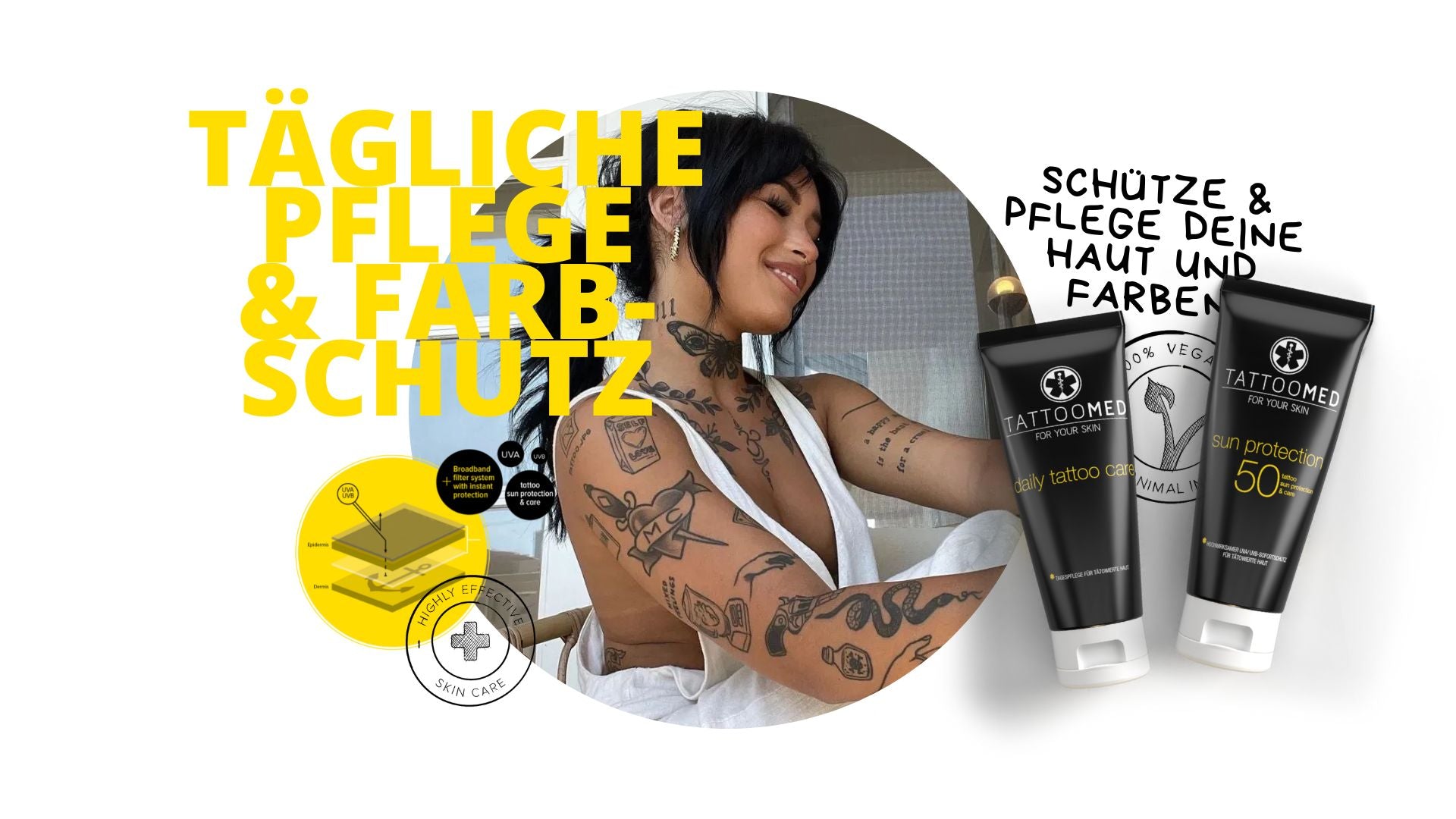Tägliche Pflege & Farb-schutz - Schütze & Pflege deine Haut und Farben