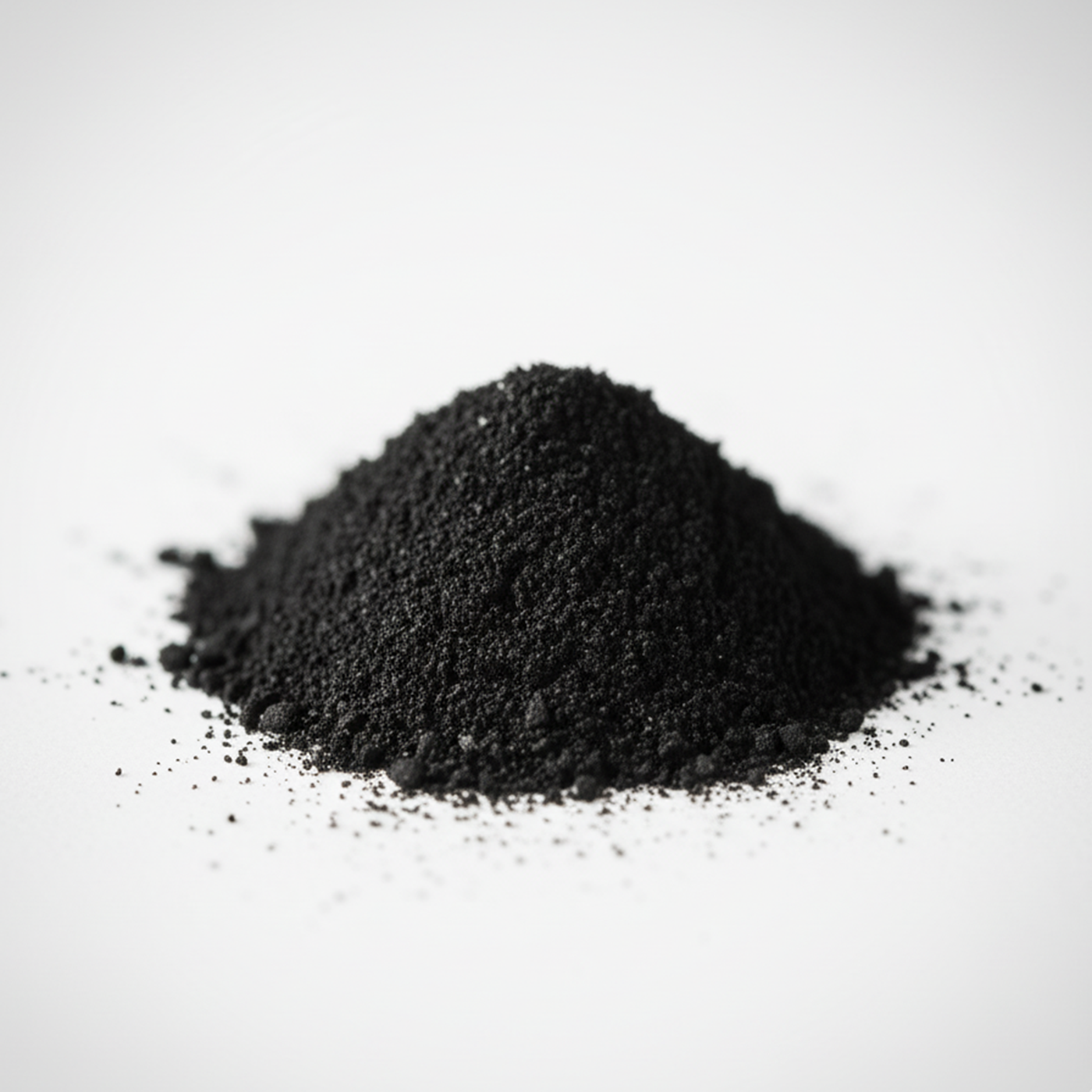 Bambuskohle auf weißem Hintergrund