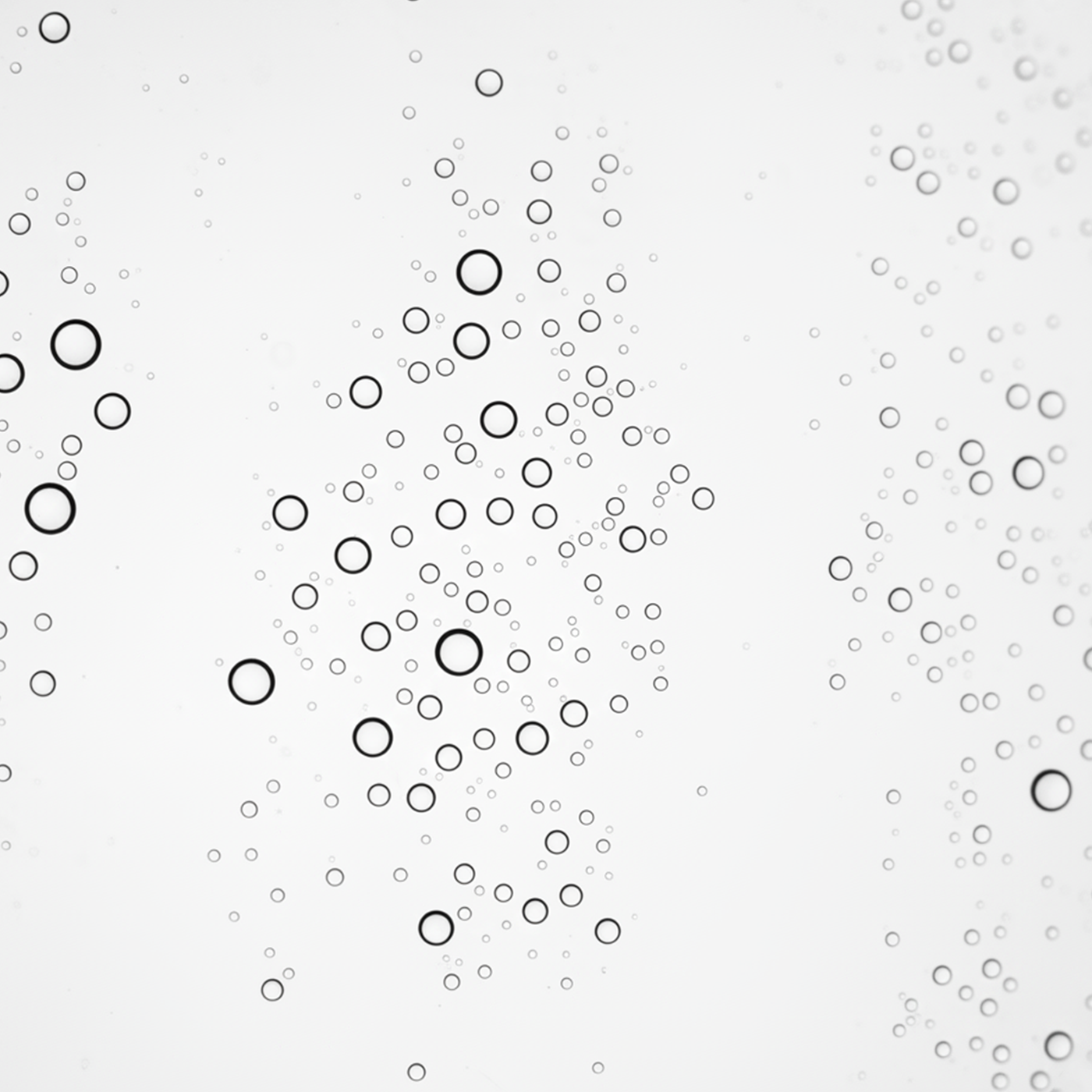 Illustration von Wassertropfen auf neutralem weißen Hintergrund