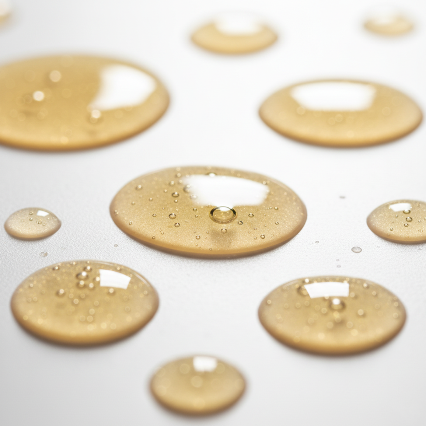 Öltropfen auf neutralem Hintergrund