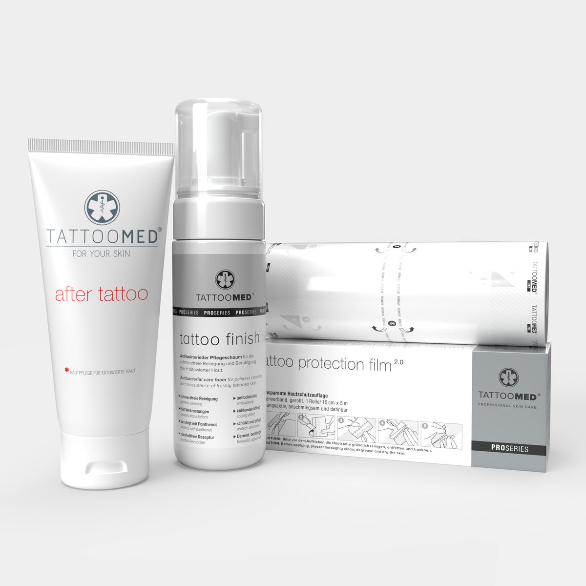 TattooMed Protection Film Starter Set für frisch tätowierte Haut