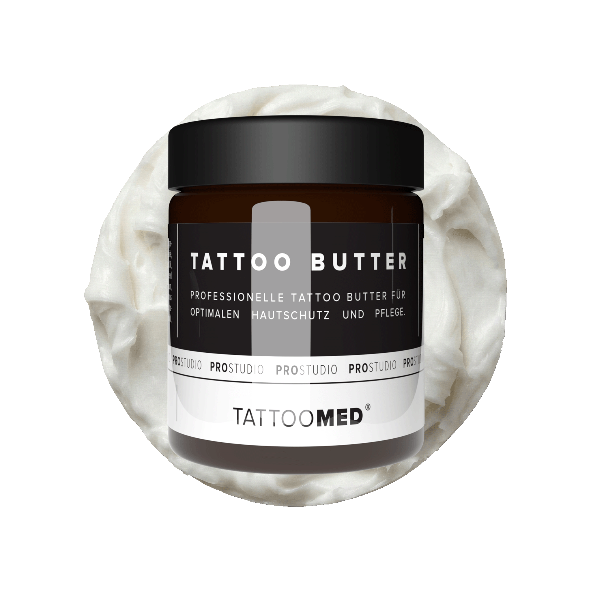 TattooMed Tattoo Butter mit Textur im Hintergrund
