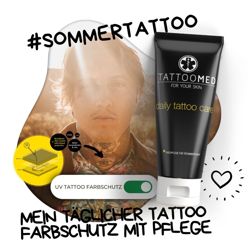Mein täglicher Tattoo Farbschutz mit Pflege