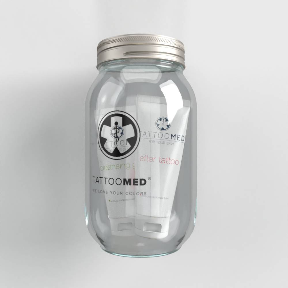TattooMed® Tattoo Spardose Big + Gutschein + All in Bundle CARE