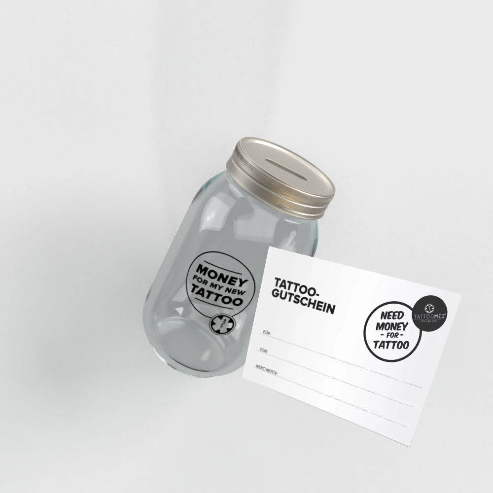 TattooMed® Tattoo Spardose Small + Gutscheinkarte