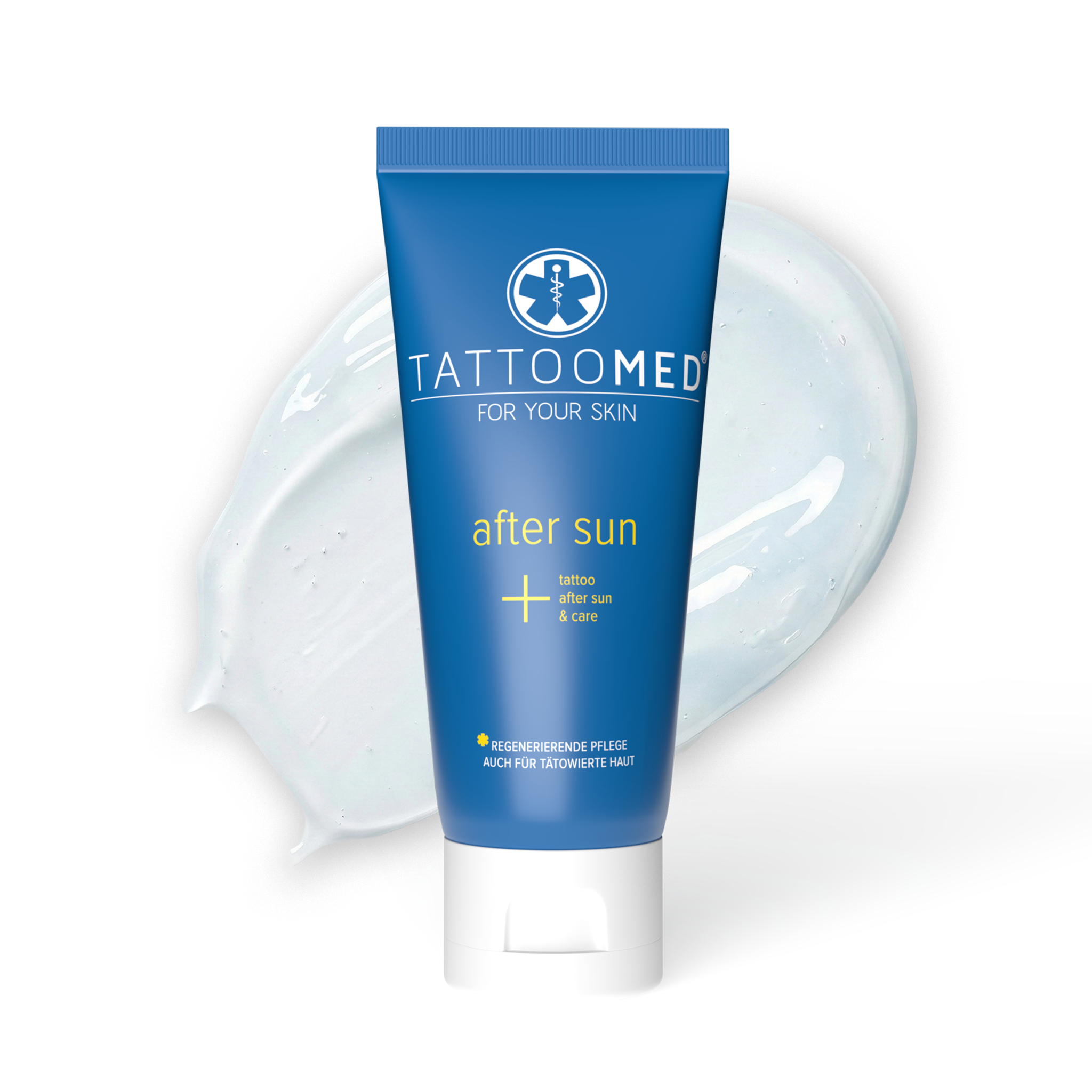 TattooMed Afterr Sun mit Textur im Hintergrund